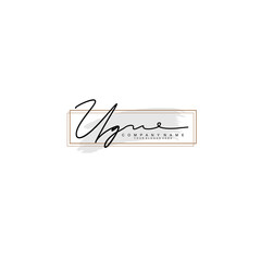 UG initial Signature logo template vector