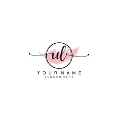 UL initial Luxury logo design collection