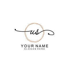 US initial Signature logo template vector