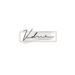 VD initial Signature logo template vector