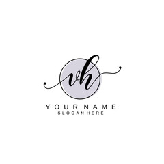 VH initial Luxury logo design collection