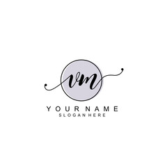 VM initial Luxury logo design collection