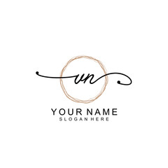 VN initial Signature logo template vector