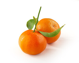 Two isolated tangerines
