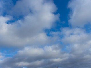 lovely fluffy white clouds in the sky above Sydney NSW Australia