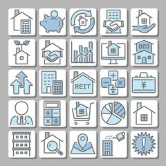 REIT（不動産投資信託）　アイコンセット