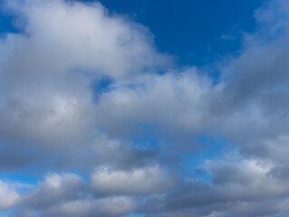 lovely fluffy white clouds in the sky above Sydney NSW Australia