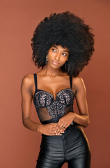 Glamorous young Black woman in evening wear