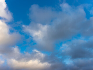 lovely fluffy white clouds in the sky above Sydney NSW Australia