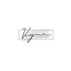 VY initial Signature logo template vector