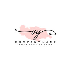 VY initial Signature logo template vector