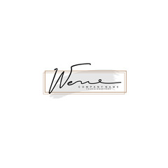 WE initial Signature logo template vector