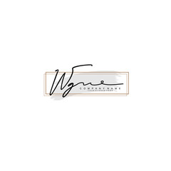 WG initial Signature logo template vector