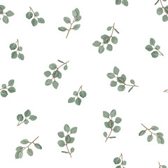 Obraz premium Floral seamless pattern. Plant texture for fabric, wrapping, wallpaper and paper.