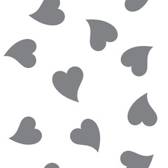 Seamless patterns with black hearts. Seamless background with hearts. Valentine s Day. Gift wrap, print, cute background.