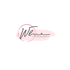 WL initial Signature logo template vector