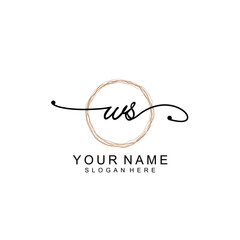 WS initial Signature logo template vector