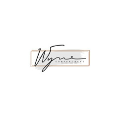 WY initial Signature logo template vector