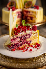 Slice of summer cake