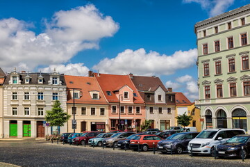 Fototapeta na wymiar görlitz, deutschland - stadtbild mit sanierten altbauten