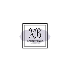 Letter XB minimalist wedding monogram vector