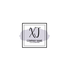 Letter XJ minimalist wedding monogram vector