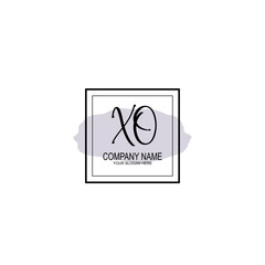 Letter XO minimalist wedding monogram vector
