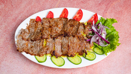 Beef portion doner isolated close up