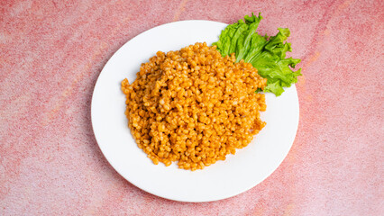 Bulgur dish isolated