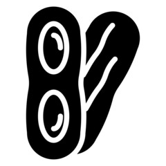 peanut icon vector logo modren solid style