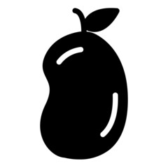 mango icon solid style vector logo