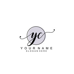 YC initial Luxury logo design collection