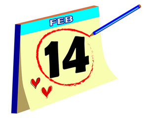 14 february valentine days celebration illustration in editable vector design