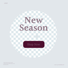 Social media post template. New season