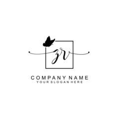 ZR initial Luxury logo design collection