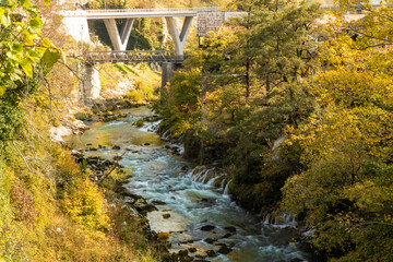 old bridge over the river