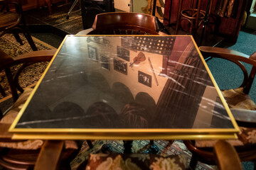 Empty table in Berlin restaurant