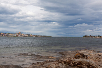 View of Foz after the Masma estuary, Foz, Lugo, Galicia, Spain.