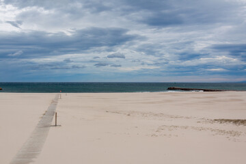 View of Foz beach, Spanish destination, Lugo, Galicia, Spain.