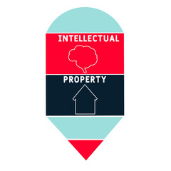 IP - Intellectual Property acronym. business concept background.  vector illustration concept with keywords and icons. lettering illustration with icons for web banner, flyer, landing pag