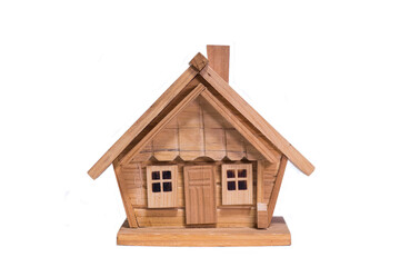Obraz na płótnie Canvas Little wooden house isolated on white background
