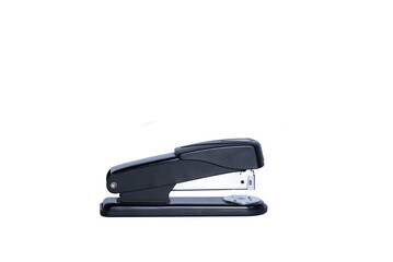 Black handy stapler isolated on white background