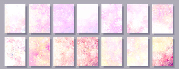 ピンク色のキラキラテクスチャ背景
