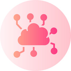 cloud data gradient icon