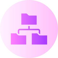 Fototapeta premium database gradient icon