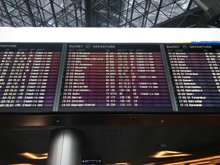 airport departures board