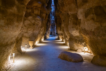 Cave at Al Qarah mountain, Al Ahsa (Al Hasa) Oasis, UNESCO World Heritage Site, Hofuf