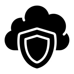 Fototapeta premium seccurity glyph icon