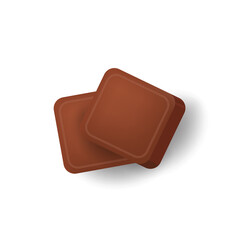 Chocolate bar vector. Chocolate bar on white background.