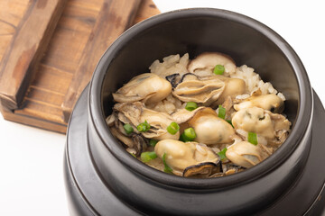 牡蠣釜飯　牡蠣の炊き込みご飯